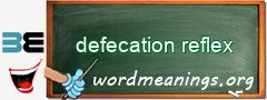 WordMeaning blackboard for defecation reflex